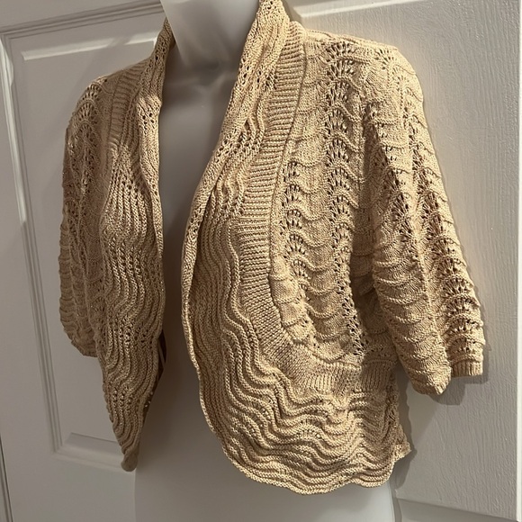INC International Concepts Jackets & Blazers - LIGHTWEIGHT KNIT SWEATER CROPPED JACKET